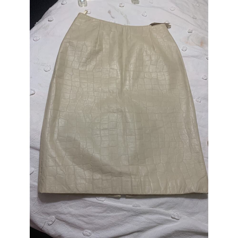 Pelle Studios Wilson's leather Skirt Camel Pencil Size 4 NWT Career Office Flaw - Picture 12 of 12